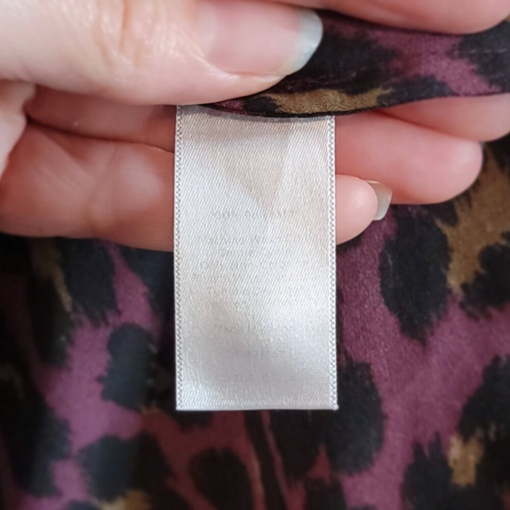 Talbots Purple Leopard Print Button‑Down Blouse |… - image 7